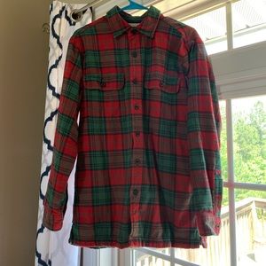 LL Beans FleeceLined Flannel Shirt Traditional Fit